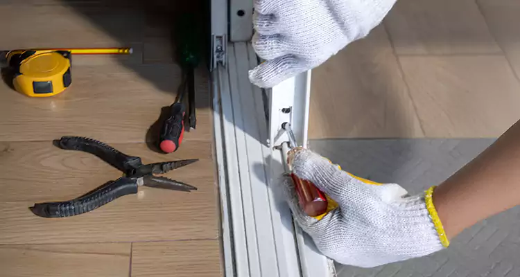 Backyard Sliding Door Track Repair in Crestview, FL